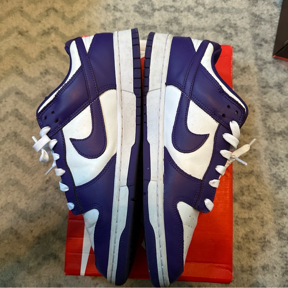Nike dunk court purple and white size 13